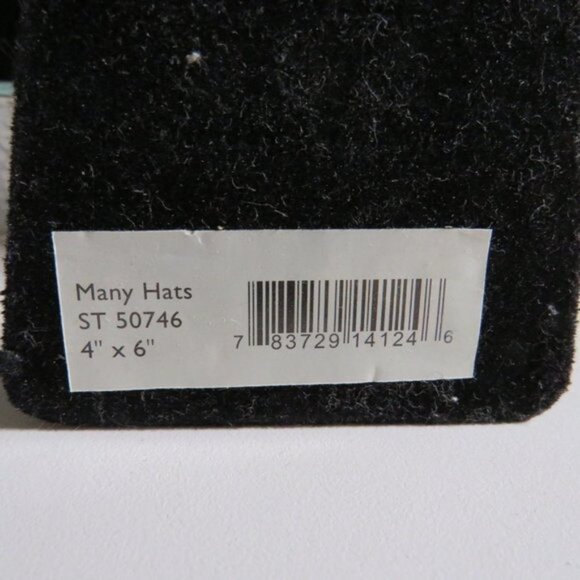 MANY HATS Heavy Metal Sixtrees Enamel on Pewter Picture Frame Woman - Picture 9 of 14